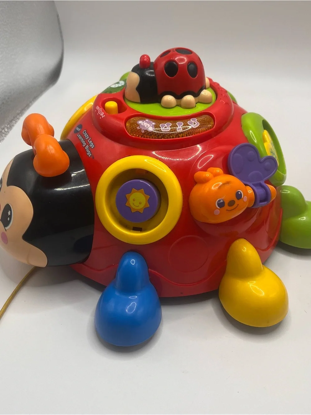 V-Tech Electronic Toddler Baby Toy Lot Phone Lady Bug Steering Wheel Light Sound